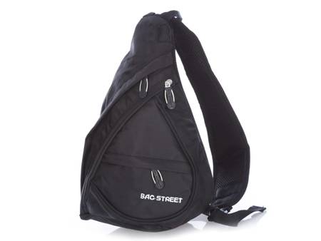 Bag Street Black small one shoulder sports backpack